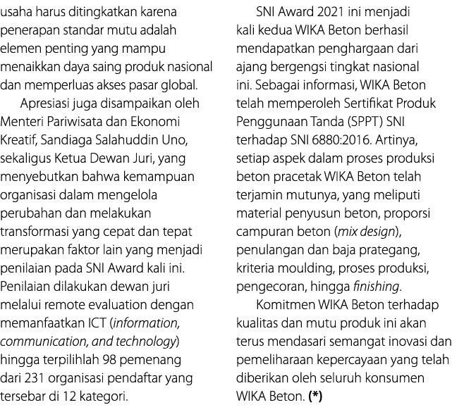 usaha harus ditingkatkan karena penerapan standar mutu adalah elemen penting yang mampu menaikkan daya saing produk n   