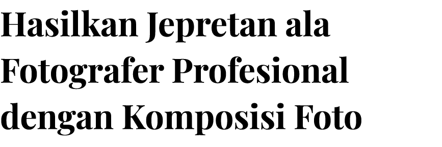Hasilkan Jepretan ala Fotografer Profesional dengan Komposisi Foto